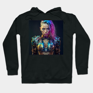 Cyberpunk Cyborg Woman Hoodie